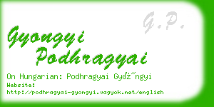 gyongyi podhragyai business card